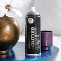 Montana - GLITTER EFFECT - 400ml -Painting Supplies allspraypainted montanacans colorful glitter effect vases 19