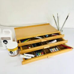 Artists Wooden Storage Cabinet - 3 Drawer -Painting Supplies bob ross drawer image 5000x 18cfbae2 530c 481f 8d41 abd316a38479