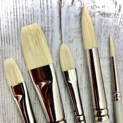 Pro Arte Series D Bristlene Oil Brushes (W16) - Set Of 5 -Painting Supplies bristlene 1