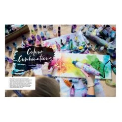 Alcohol Ink: Step-By-Step Techniques For Ink-Based Fluid Art By D. Delâge -Painting Supplies colour combinations ink painting