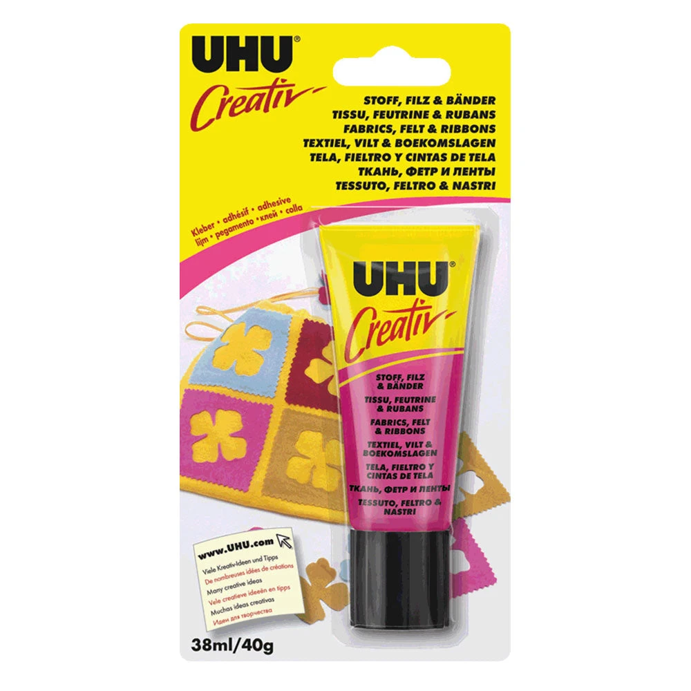 UHU® UHU Creativ' Fabrics, Felt & Ribbons Glue/Adhesive - 38ml/40g 3 UHU® UHU Creativ' Fabrics, Felt & Ribbons Glue/Adhesive - 38ml/40g