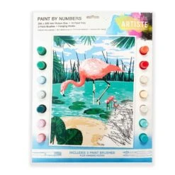 Docrafts Artiste Paint By Numbers (295 X 395mm) Tropical Flamingo