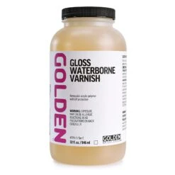 GOLDEN Gloss Waterborne Varnish -Painting Supplies golden gloss waterbourne varnish 946ml