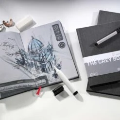 Hahnemühle 'The Grey Book' Sketchbooks - Portrait -Painting Supplies grey book mood