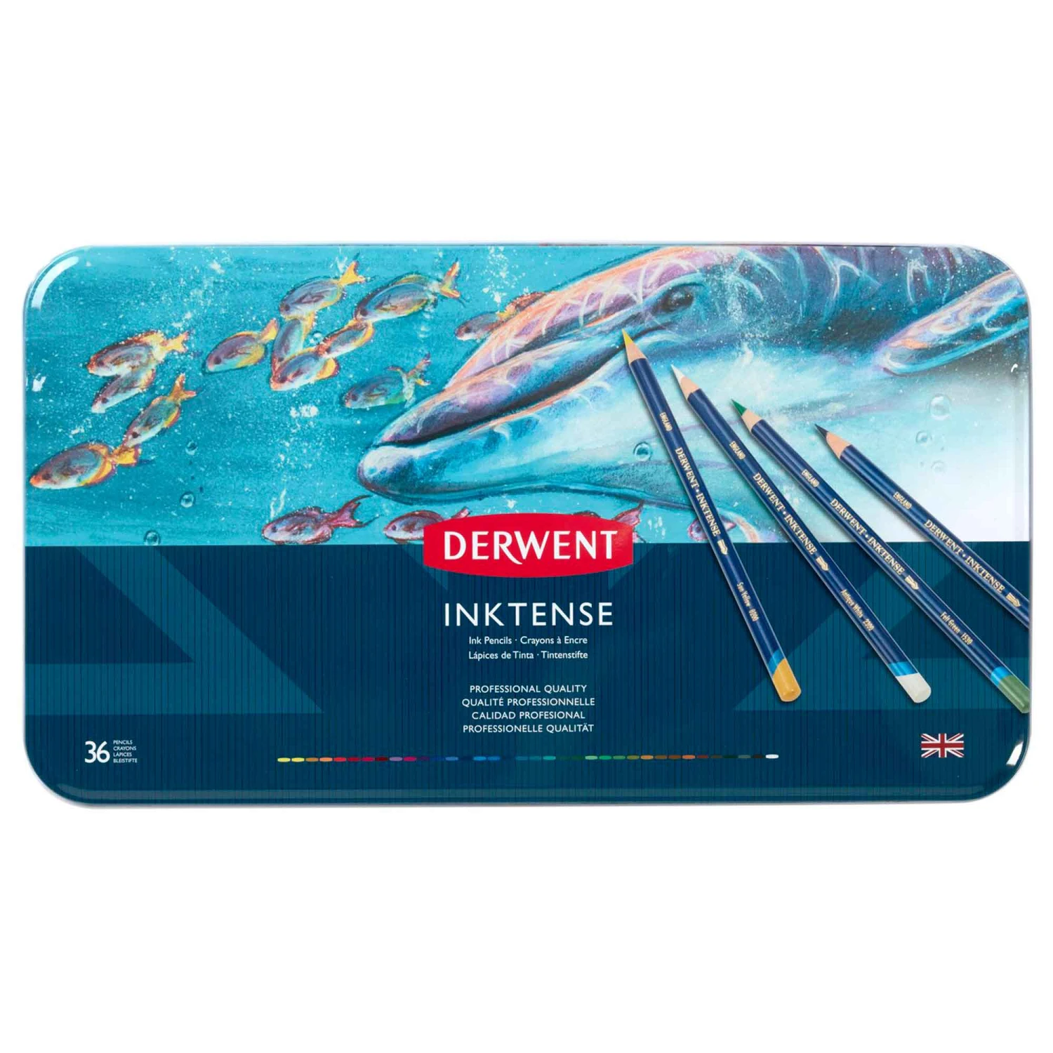 Derwent Inktense Watercolour Ink Pencils - Tin Of 36 Assorted Pencils 4 Derwent Inktense Watercolour Ink Pencils - Tin Of 36 Assorted Pencils - Image 2