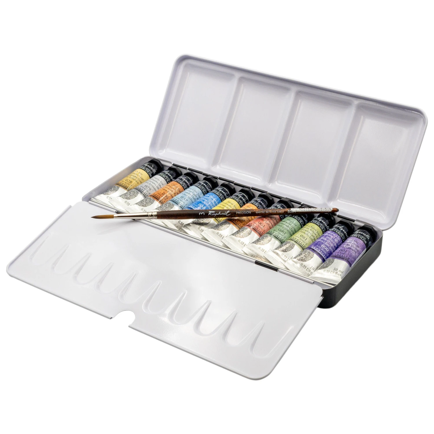 Sennelier Iridescent Extra Fine Watercolour - Metal Box Of 12 X 10ml Tubes 3 Sennelier Iridescent Extra Fine Watercolour - Metal Box Of 12 X 10ml Tubes