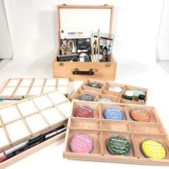 Langsett Wooden Pastel Box 10 Langsett Wooden Pastel Box -Painting Supplies langsett