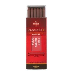 Koh-i-Noor Gioconda 5.6mm Artists' Leads For Lead Holders (Pack Of 6) -Painting Supplies light brown