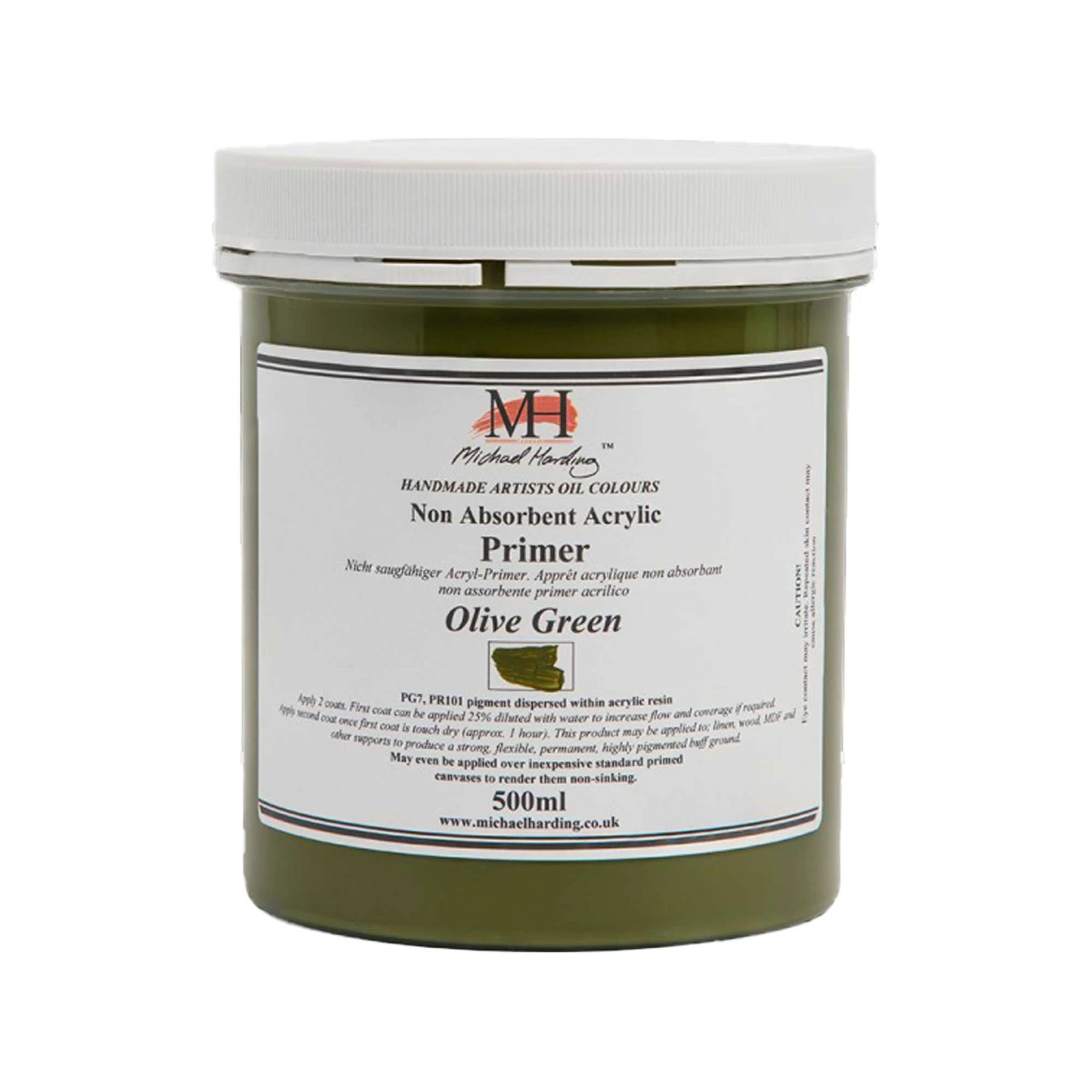 Michael Harding Non-Absorbent Acrylic Primer - Olive Green - 500ml 3 Michael Harding Non-Absorbent Acrylic Primer - Olive Green - 500ml