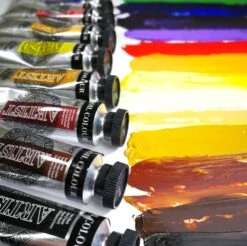 PHOENIX Studio Artist Oil Paint Set - 12 X 40ml Tubes -Painting Supplies oiltubes rainbow