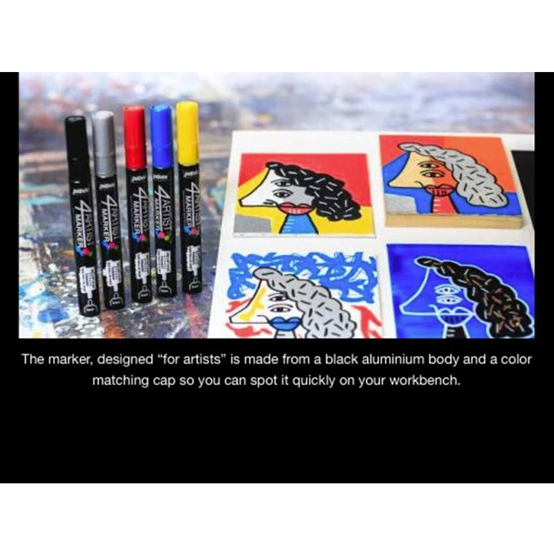 Pebeo 4Artist Set Of 5 Assorted METALLIC Colours (4mm) 6 Pebeo 4Artist Set Of 5 Assorted METALLIC Colours (4mm) - Image 4