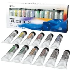 PHOENIX Studio Artist Oil Paint Set - 12 X 40ml Tubes -Painting Supplies phoenix oil colour