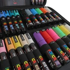 Uni Posca Marker Pen Set Of 54 -Painting Supplies poscacloseup