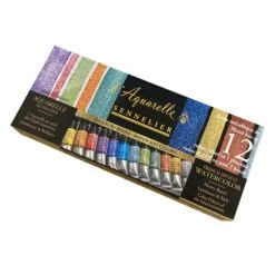 Sennelier Iridescent Extra Fine Watercolour - Metal Box Of 12 X 10ml Tubes 8 Sennelier Iridescent Extra Fine Watercolour - Metal Box Of 12 X 10ml Tubes -Painting Supplies sennelier iridescent