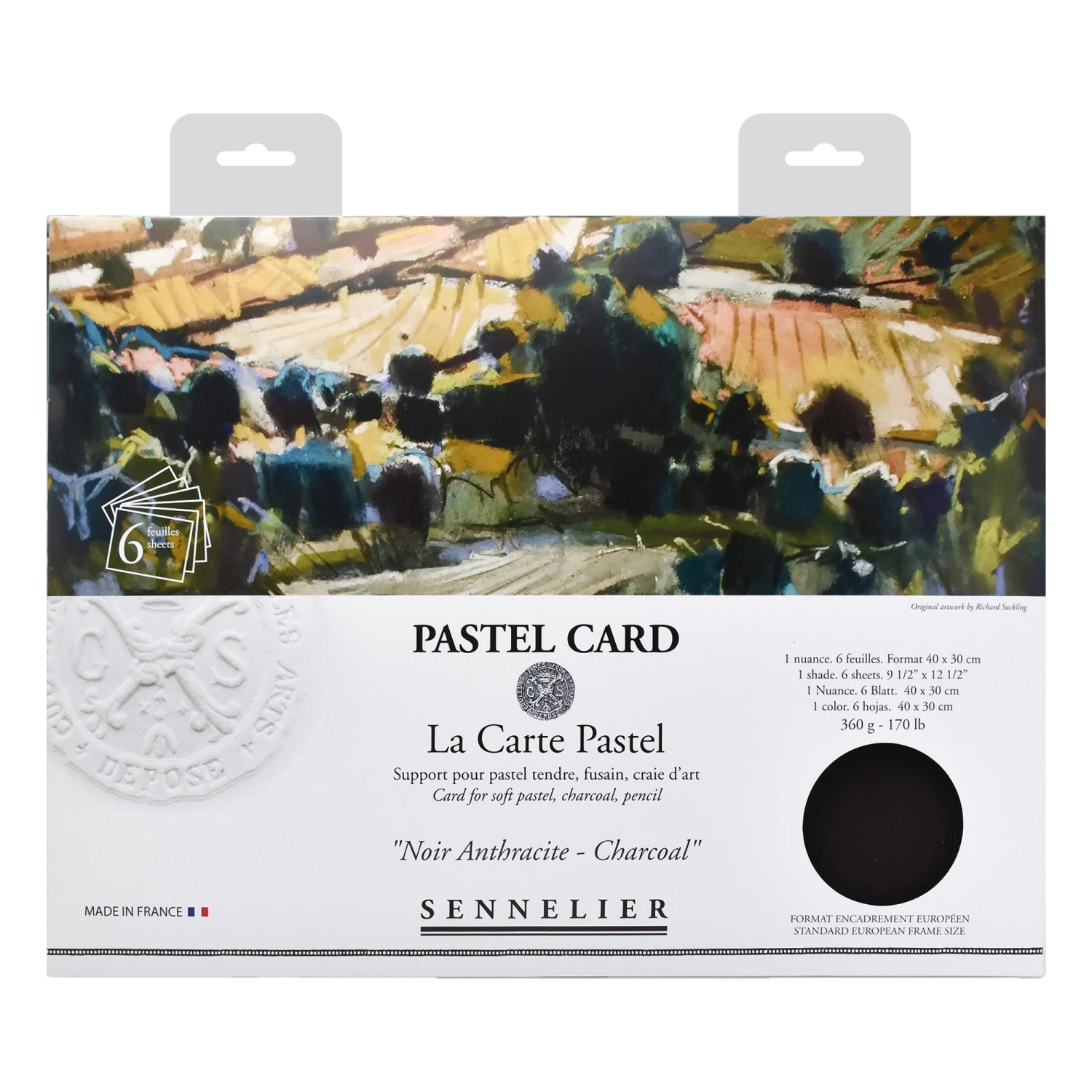 Sennelier Pastel Card - Charcoal - 360gsm/170lb - 6 Sheets 3 Sennelier Pastel Card - Charcoal - 360gsm/170lb - 6 Sheets