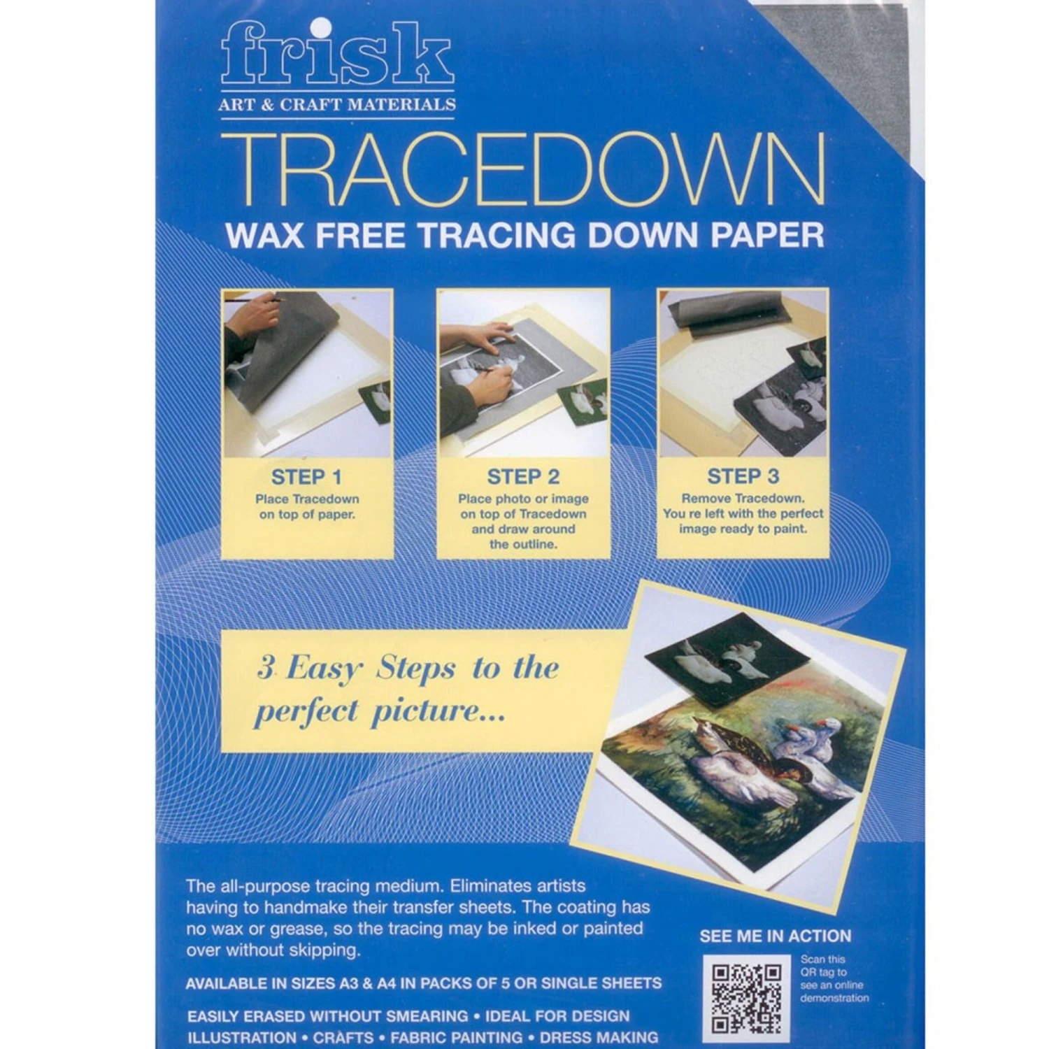Tracedown Wax Free Tracing Down Paper - A3 - Pack Of 5 3 Tracedown Wax Free Tracing Down Paper - A3 - Pack Of 5
