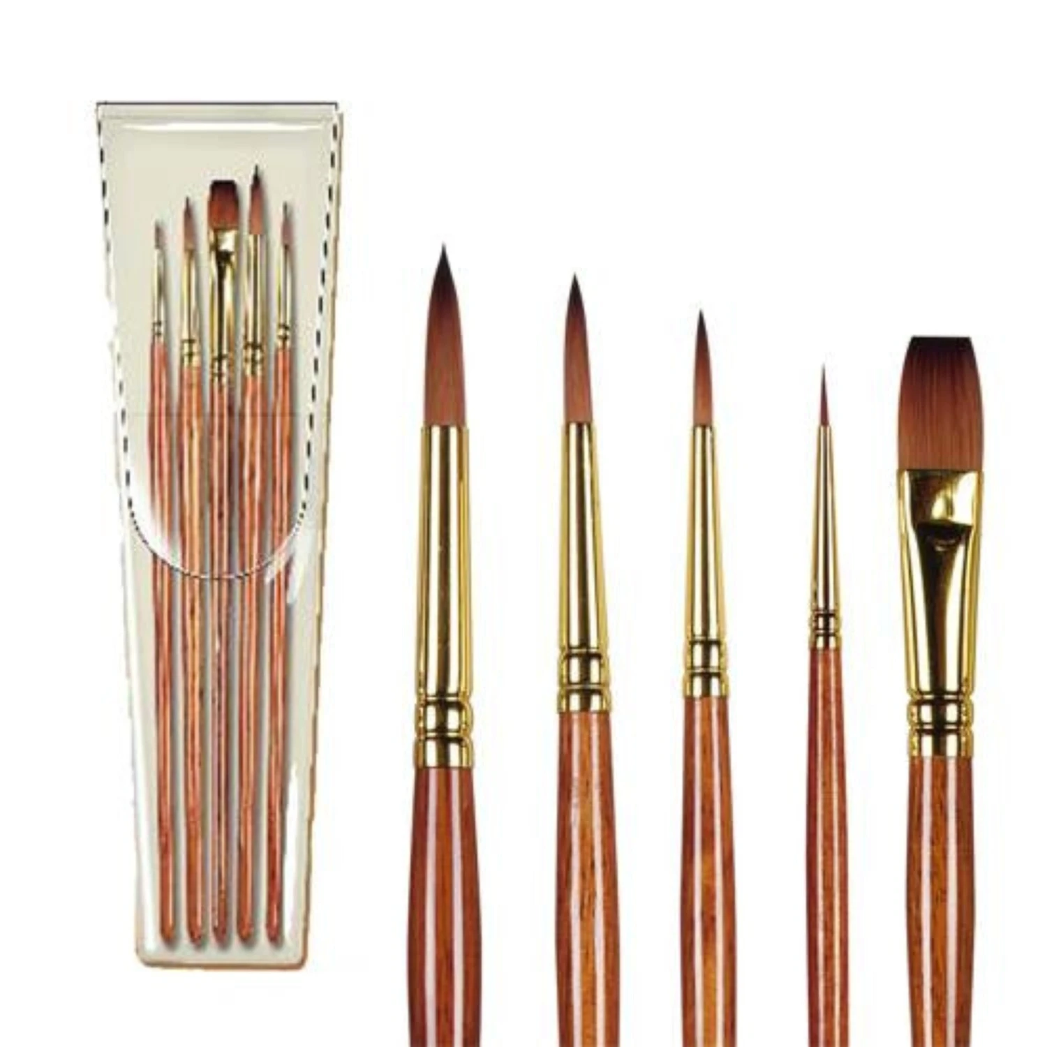 Pro Arte Prolene Plus Artists' Watercolour Brush Set Of 5 - W2 4 Pro Arte Prolene Plus Artists' Watercolour Brush Set Of 5 - W2 - Image 2