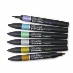 Winsor & Newton Promarker Set Of 6 - Metallics -Painting Supplies winsor newton promarker metallic set 2