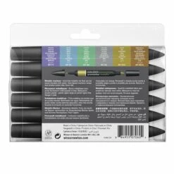 Winsor & Newton Promarker Set Of 6 - Metallics -Painting Supplies winsor newton promarker metallic set 3