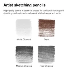 Winsor & Newton Studio Collection Sketching Pencils - Set Of 5 -Painting Supplies wn studio sketching pencils swatches