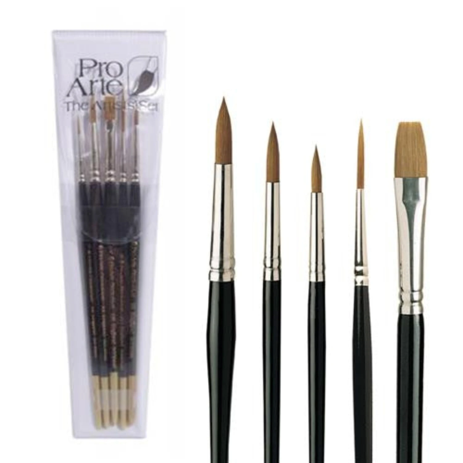 Pro Arte Prolene Brush Set Of 5 - W1 3 Pro Arte Prolene Brush Set Of 5 - W1